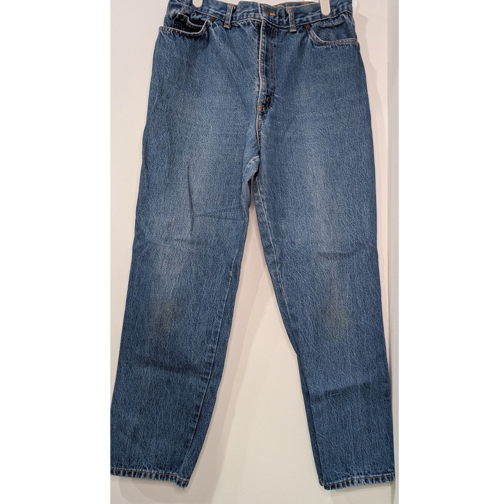 Vintage 80s Chic‎ by h.i.s Denim Jeans Mens 34 Straight Leg Orange Script